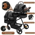 thumbnail image 4 of M optimized Double Pet Stroller with 2 Detachable Carriers, 4 Wheels, Lightweight, Storage Basket, for 2 Dogs Or Cats, with 360-Degree Front Wheels and Cup Holder, 4 of 8