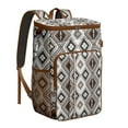 thumbnail image 1 of Tribal Patterns Rustic Home Decor Insulated Backpack Cooler - 20L Soft Cooler Bag, Artistic Home Accents, 1 of 6