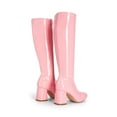 thumbnail image 4 of DREAM PAIRS Women's Gogo Boots, Square Toe Chunky Knee High Boots For Women, 4 of 5