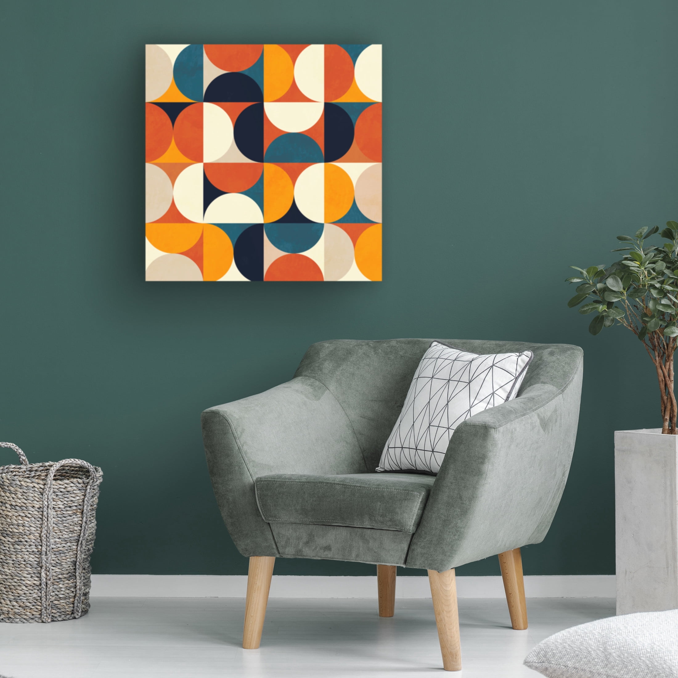Trademark Fine Art Ana Rut Bre Geometry New12 Rougeatre Canvas Wall Art