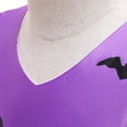 thumbnail image 5 of LIIPEE Girls Dresses Halloween Cartoon Bat Graphic Printed Fly Sleeve V Neck Ball Gown Princess Sundress Newborn Comfort Birthday Wedding Weekend Dress,Purple,4-5 Years, 5 of 7