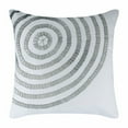 thumbnail image 1 of White Pillow Cover 22x22 inch (55x55 cm), Spiral Pipe Beads Pillow Covers, Art Silk Square Throw Pillow Covers, Geometric Pillow Covers, Modern, Abstract - Staying Centered, 1 of 3