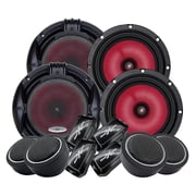 2 Pairs – SoundXtreme 1000W 6.5-Inch 2-Way Car Audio Component Speaker System 6-1/2in Car Audio Speaker for Car, ATV, RV, Motorcycle, Boat