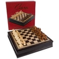thumbnail image 1 of Kavi Inlaid Wood Chess Board Game With Weighted Wooden Pieces Large 18 X 18 Inch Set, 1 of 3