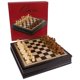 thumbnail image 1 of Juego de mesa de ajedrez de madera con incrustaciones Kavi, juego grande de 18 x 18 pulgadas con piezas de madera ponderadas, 1 of 1