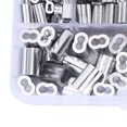thumbnail image 1 of Aluminum Crimping Loop Sleeve,180pcs Crimping Loop Sleeve Crimping Loop Sleeve Kit Wire Rope Double Barrel Ferrule Breakthrough Technology, 1 of 14