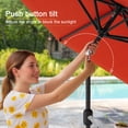 thumbnail image 5 of ACEGOSES 7.5ft Patio Umbrella, Outside Table Umbrellas With Non-Fading Polyester canopy, Chili Red, 5 of 7