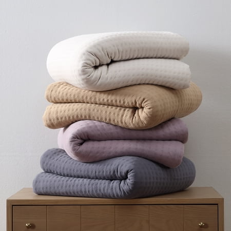 ALLSWELL DOUBLE KNIT BLANKET, SHARK GRAY, FULL/QUEEN SIZE