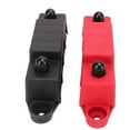 thumbnail image 2 of 2pcs Noir Rouge 4 Goujon Distribution de Puissance Bloc Barre de Bus Marine avec Couvercle pour Voiture RV Yacht 5/16in Goujon, 2 of 14