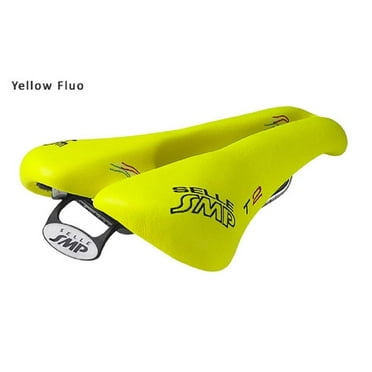 Selle SMP TRIATHLON Bicycle Saddle Seat - T2 . . . Made in Italy - Fluo / Steel