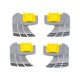 thumbnail image 1 of Cepillo centrífugo ciclónico shaofei de 4 piezas R0714400 para limpiador de piscinas Zodiac MX8 MX6 Elite gris y amarillo, 1 of 5