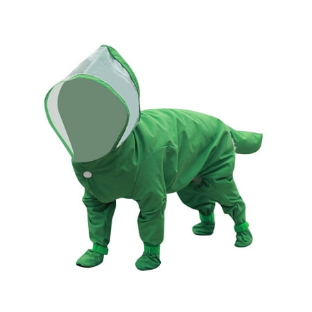 LARUYEKO Dog Raincoat Puppy Raincoats with Hood Dog Rain Jacket & Rain Boots Jumpsuit Dog Rain Poncho for Small and Medium Sized Dogs Dog Boots Dog Shoes Dog Outdoor Walking Umbrella for Dog Life