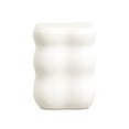 thumbnail image 5 of LuxenHome White MgO Modern Curves Square 18.5-Inch Tall Side Table, Indoor and Outdoor, 5 of 7