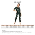 thumbnail image 5 of Pijamas de dos piezas para mujer, conjunto de pantalón y camiseta de manga corta sedosa, cuello en V, botones hacia abajo, ropa de dormir de verano a la moda, ropa de dormir tipo 3 L, 5 of 5