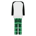 thumbnail image 4 of Family Matching Christmas Pajamas, Romper/Letter Print Long Sleeve Tops and Plaid Pants Loungewear Set, 4 of 10