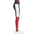 thumbnail image 3 of Tommy Hilfiger Women's Mid Rise Flag Blocked Leggings, Navy \ White-Red,XS - US, 3 of 4