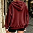 thumbnail image 5 of Vixolx Casual Solid Hoodies for Women Drawstring Fleece Hooded Sweatshirt with Kangaroo Pocket Fall Winter Long Sleeve Pullover, 5 of 7