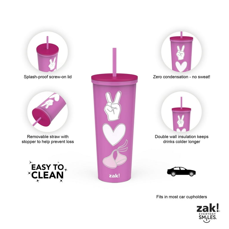 Valentine's Day 22 oz Plastic Hershey's Kiss Insulated Tumbler