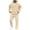 Beige, variant on 2-Piece Men's Tracksuit - Full Zip Hoodie & Jogging Pants, Casual Outfits for Sports, Loungewear & Athletic
