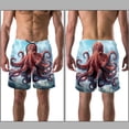 thumbnail image 3 of luoweisi Men's Beach Shorts Quick Dry Swim Trunks with Mesh Lining Octopus XL, 3 of 5