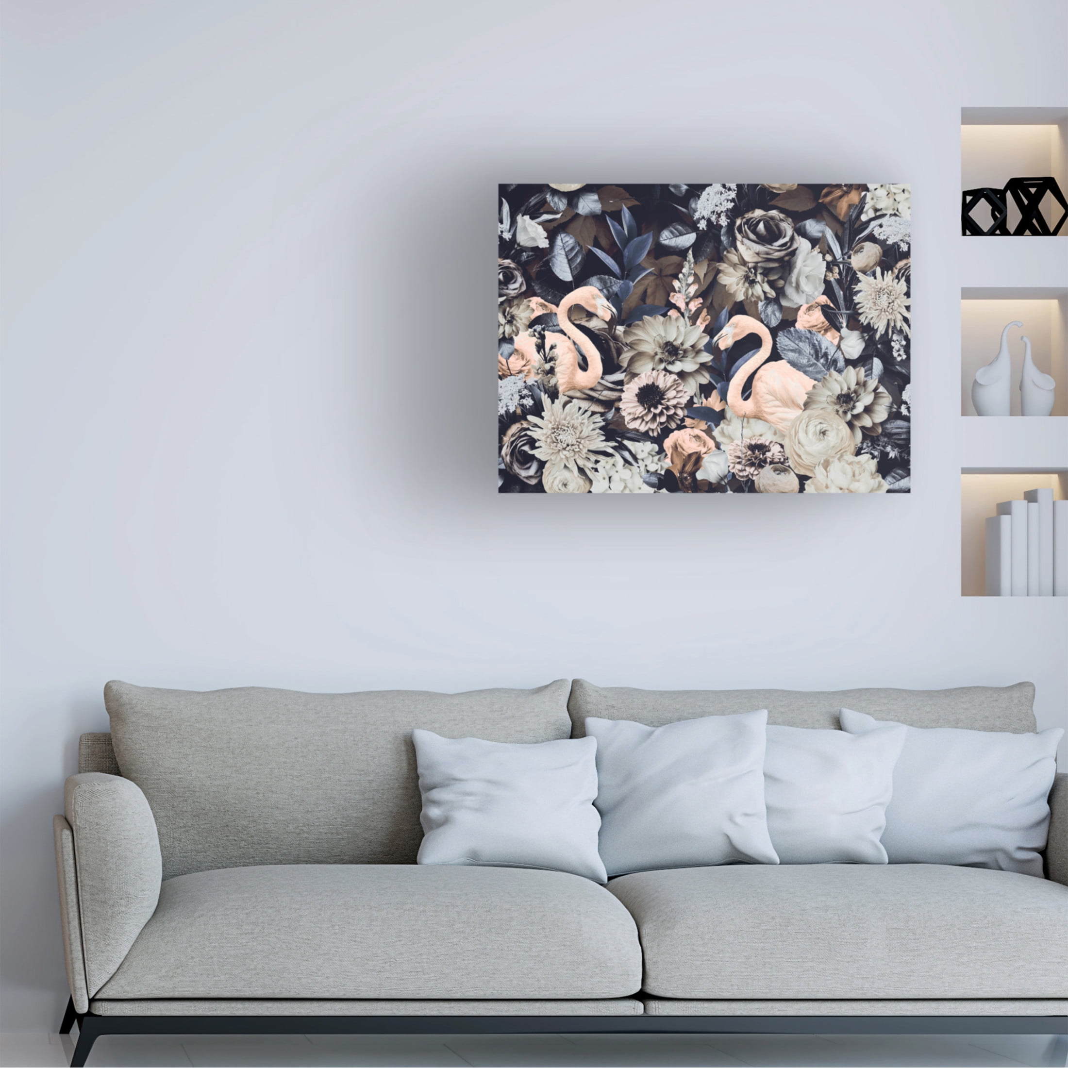 Trademark Fine Art Andrea Haase Flamingo Garden No4 Canvas Wall Art