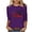 Purple, variant on Women's Merry Christmas Print 3/4 Sleeve Round Neck Casual Tops Tees Tshirts Shirts Blouse for Holiday Party My Items