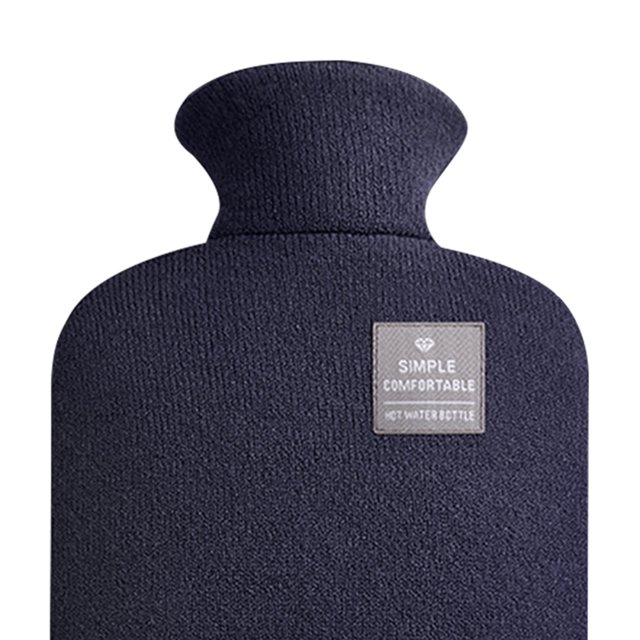 Bolsas de agua caliente con relleno de agua de 2000 ml para invierno a prueba de frío para mujeres (azul oscuro) Likrtyny Libre de BPA