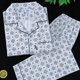 thumbnail image 2 of Conjunto de pijama de algodón para hombre, camisa informal de manga larga de talla grande, pantalones, ropa de dormir con estampado a cuadros para primavera y otoño, 2 of 5