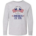 thumbnail image 3 of Inktastic America Est 1776 4th of July Long Sleeve Youth T-Shirt, 3 of 5