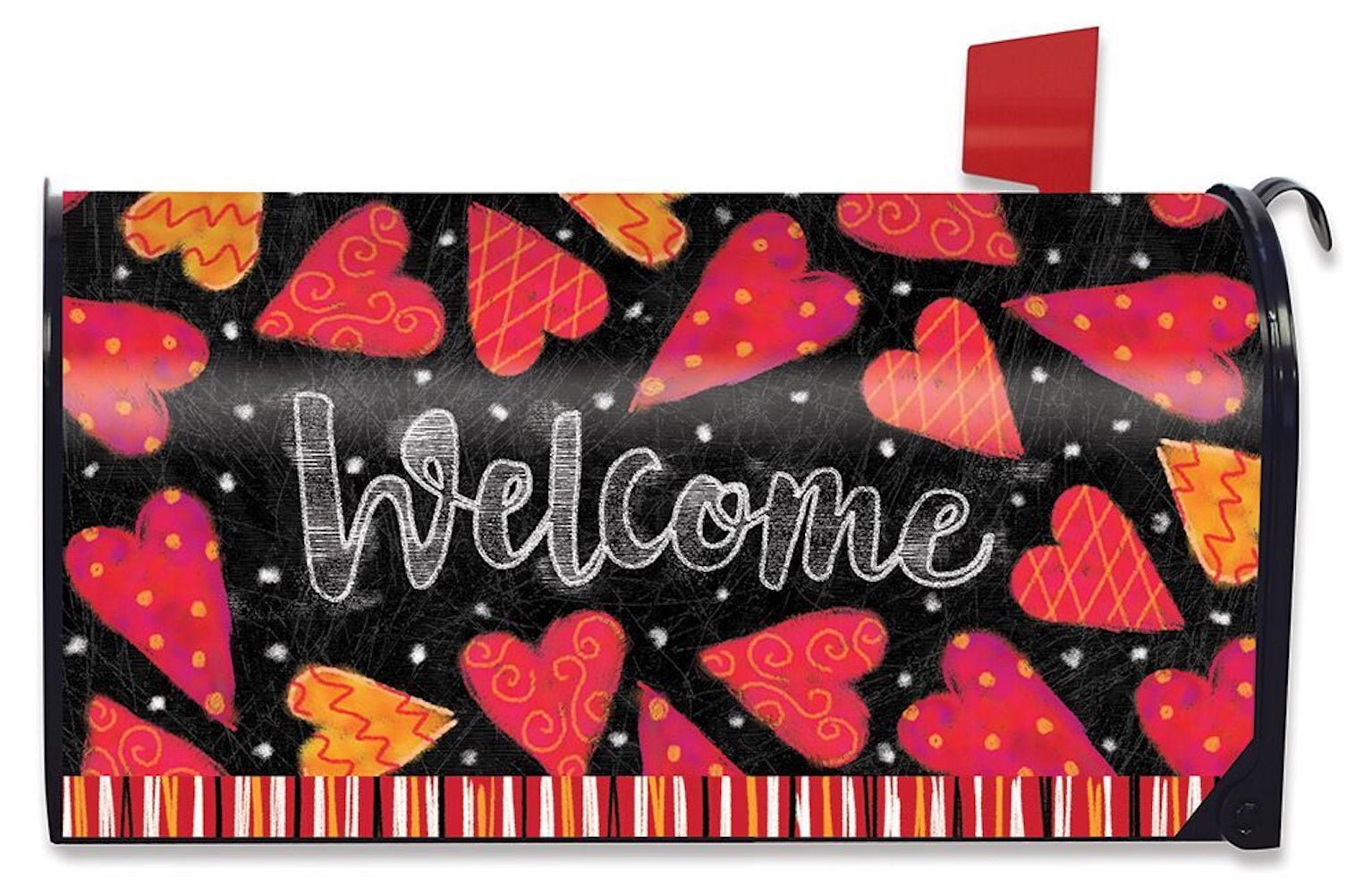 valentine large magnetic mailbox cover hearts valentine's ...