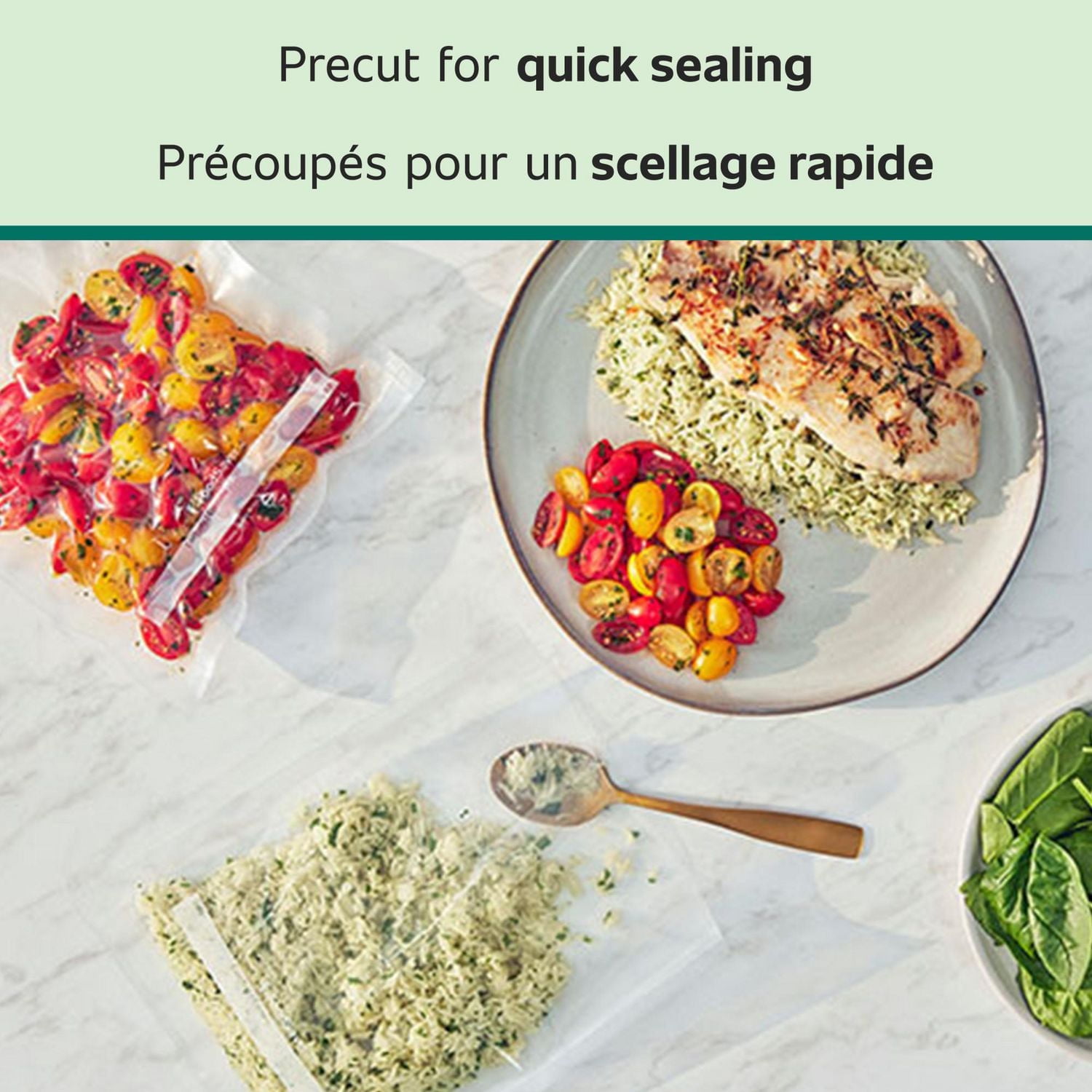 Sacs d’emballage sous vide FoodSaver de 3,78 L (1 gal)