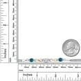 thumbnail image 4 of Gem Stone King 925 Silver and 10K Yellow Gold Moissanite and London Blue Topaz and White Lab Grown Diamond Bracelet for Women (2.51 Cttw, Cushion 6MM, 7 inches, Made in Italy), 4 of 4