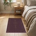 thumbnail image 3 of ODIKA 2'x3' Washable Samll Area Rug Non-Slip, Low Pile Gold Burgundy Celestial Star Design Intricate Cosmic Motif with Elegant Borders for Entryway, Kitchen, Laundry Room, 3 of 7