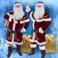 thumbnail image 1 of Disfraz de Navidad de talla grande M-6XL, traje de Papá Noel para hombre, traje de Navidad con barba, traje de Navidad para niños, 1 of 5