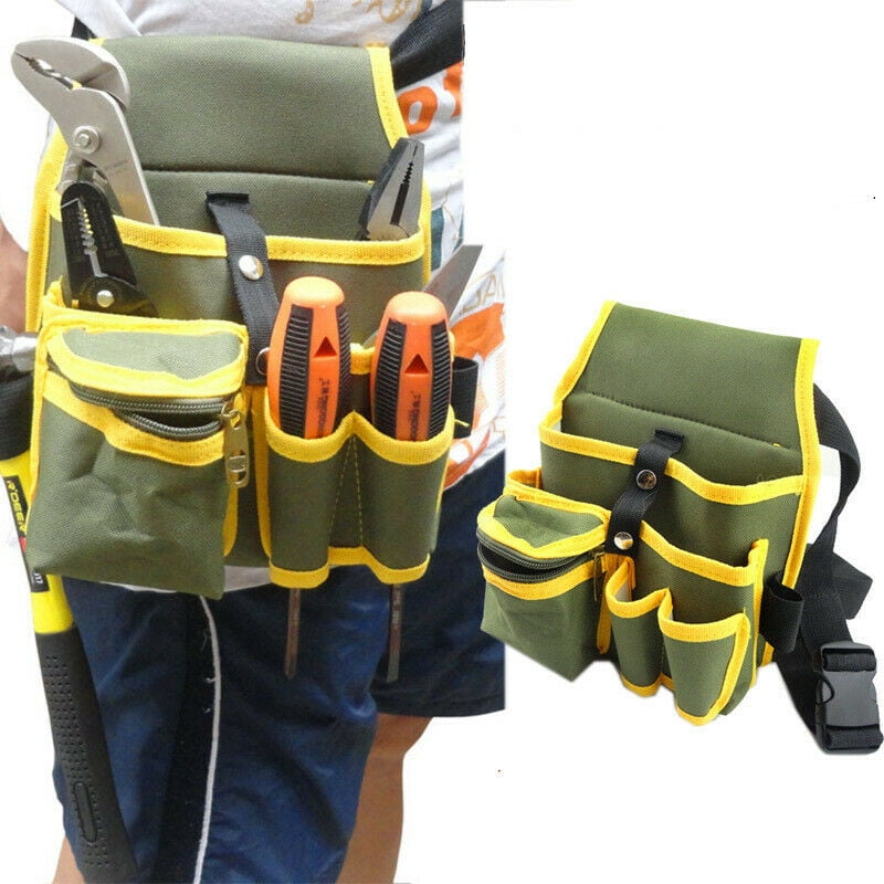 Waterproof Tool Bag Electrician Waist Pack Hardware Toolkit Pocket Belt Pouch 