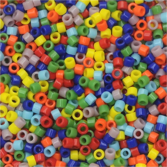 Miyuki Delica Seed Beads, 11/0 Size, #DB-MIX37 Opaque Rainbow Mix, 7.2 Gram Tube