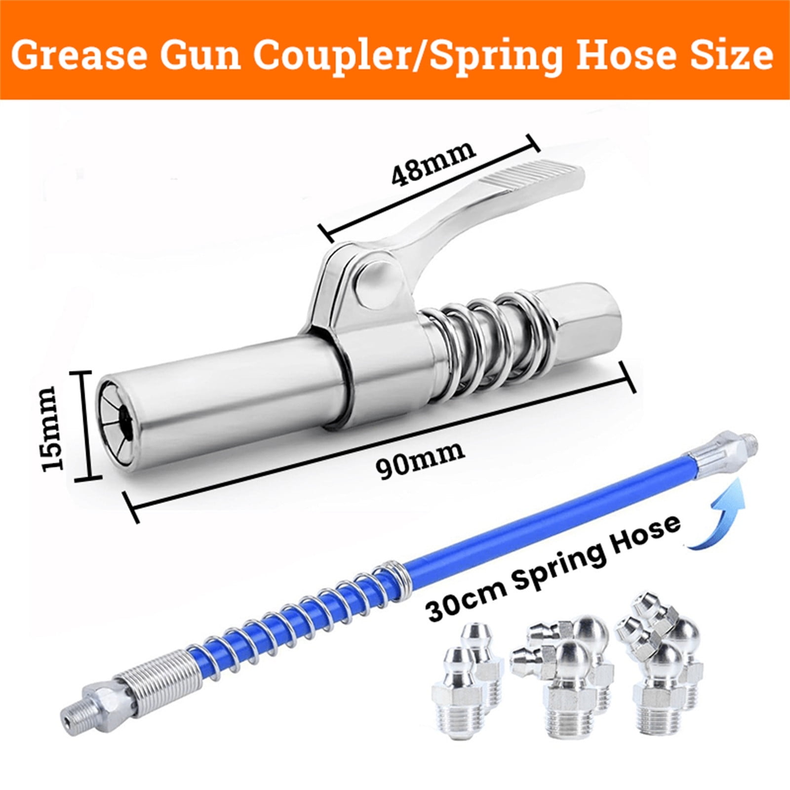 Cadorn Locking Plier - Type Grease Nozzle - Heavy - Duty Grease Gun Tip for Precision Lubrication
