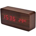 thumbnail image 1 of Reloj despertador LED de diseño de madera, 1 of 4