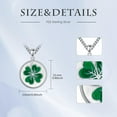 thumbnail image 5 of DVEATR 4 leaf Clover Necklace 925 Sterling Silver Green Clover Pendant Jewelry for Men Women Birthday Valentines Christmas Gifts, 5 of 6