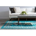 thumbnail image 4 of Unique Loom Taftan Collection Geometric Tribal Area Rug, 8 x 10 Feet, Turquoise/Gray, 4 of 5