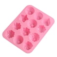 thumbnail image 2 of 12-Cavity Flower & Heart Silicone Mold, Multi-Purpose Baking Mold for Chocolate, Candy, Jelly, Bath Bombs, and Guest Soap, Non-Stick Food-Grade Mold for DIY Desserts and Crafts(1PC), 2 of 6
