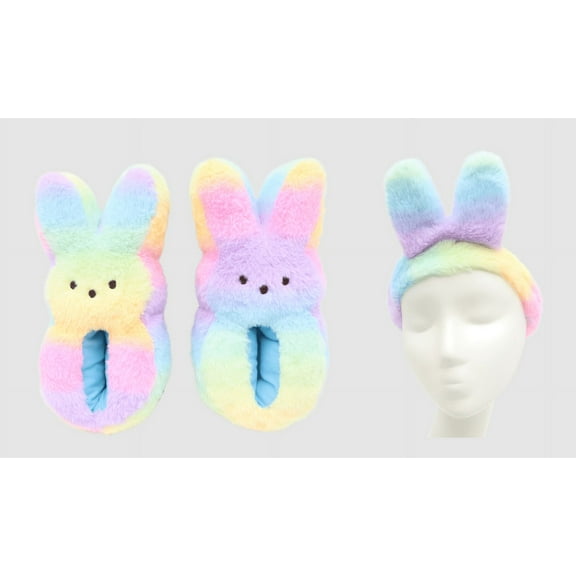 Peeps Slippers and Headband Set, Rainbow
