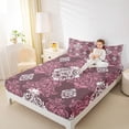 jejeloiu Retro Damask Bed Sheets For Girls,Floral Pattern Full Size ...