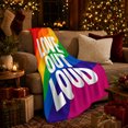 thumbnail image 3 of Artistic Pattern, Cozy Typography Art Scene, Warm Flannel Blanket for Living Room and Reading Nook with Detailed Artwork, Art Lovers Valentine's Day Gift, Artistic Home Decor, 3 of 9