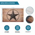 thumbnail image 6 of Western Star Retro Placemats Set of 6, Country Farmhouse Brown Wooden Grain Placemats for Dining Table, Place Mats for Kitchen Tabletop, Waterproof Wipeable Dining Table Mats Set, 6 of 9