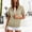 Khaki, variant on NMMUED Womens Short Sleeve Hoodie Half Zip Pullover Casual Quarter Zip Sweatshirts Summer Drawstring Athletic Tops with Kangaroo Pocket Black L