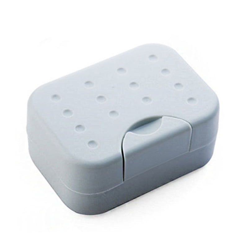 Plastic Travel Soap Dish Box Case Holder Container Wash Shower Bathroom 