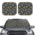 thumbnail image 2 of Naloa Flowers Butterfly Print 2-Piece Windshield Sunshade,Foldable Car Front Window Sun Shades,for Most Sedans SUV Truck-Small, 2 of 6