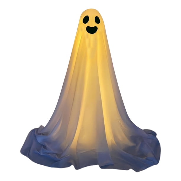 Decoraciones Fantasmas Iluminada Espeluznantes Halloween 165 Cm para Patio Interior Y Exterior Blanco