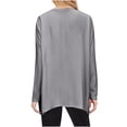 thumbnail image 6 of XuJwPNcy Womens Oversized Long Sleeve T-Shirts with Pockes Casual Crewneck Solid Tunic Tops with Pocket（Gray,XX-Large), 6 of 6